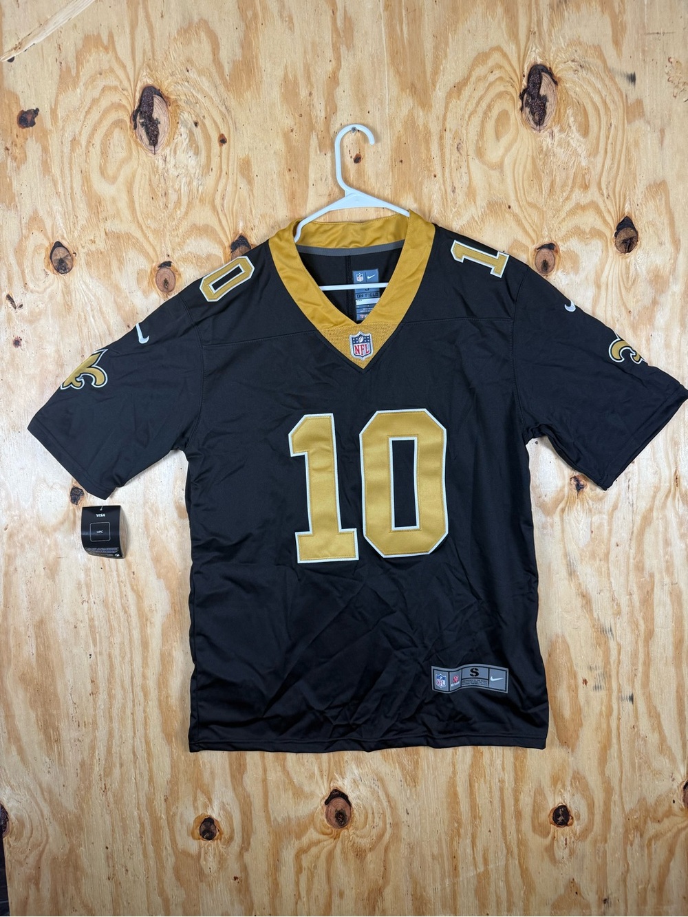 New Nike Saints Brandin Cooks Black and Gold Football Jersey #10